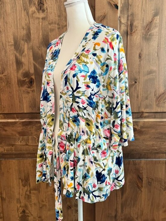 NorthStyle Tops - Floral-Print Watercolor Top